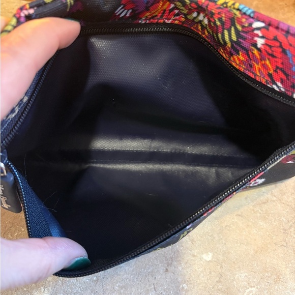 Vera Bradley Cosmetic Bag in Black and Red with Floral Design - Picture 4 of 6